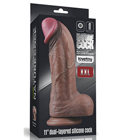 11 Inch Dual Layered Silicone Cock XXL