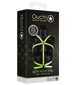 Ouch  Body Harness Glow In Dark L XL