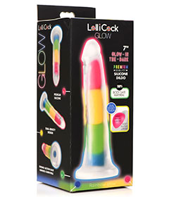 Lollicock 7 Inch Glow Rainbow Dildo