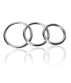 Master Series Trine Steel Cockring 3pk 