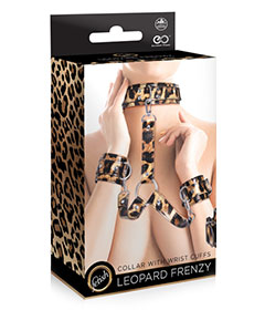 Leopard Frenzy  Collar With Hand Cuffs