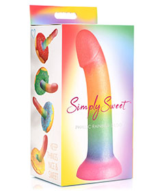 Simply Sweet 65 Phallic Rainbow Dildo