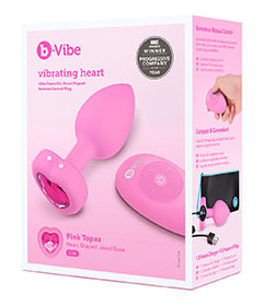 bVibe Jewels Remote Cntrl Heart Plug SM