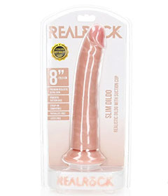 Realrock Slim Realistic Dildo 8 In Flesh