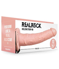 Realrock Hollow Strapon 10 Inch Flesh