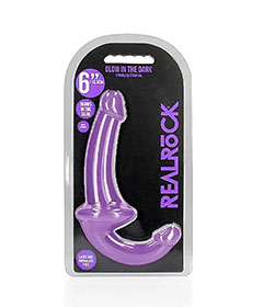 Realrock 6in Strapless Strapon Glow Pur