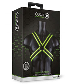 Ouch  Cross Harness Glow In Dark L XL