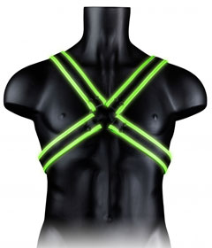 Ouch  Cross Harness Glow In Dark S M