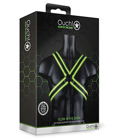 Ouch  Cross Harness Glow In Dark S M