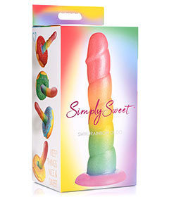 Simply Sweet 65 Swirl Rainbow Dildo