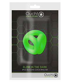 Ouch  Cockring Ball Strap Glow In Dark