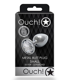 Ouch  Clear Gem Metal Plug Small