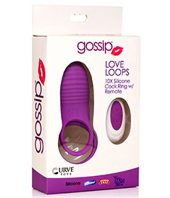 Gossip Love Loops Remote Cock Ring Violet