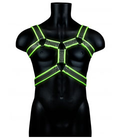 Ouch  Chest Harness Glow In Dark L XL