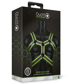 Ouch  Chest Harness Glow In Dark L XL