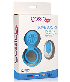 Gossip Love Loops Remote Cock Ring Azure