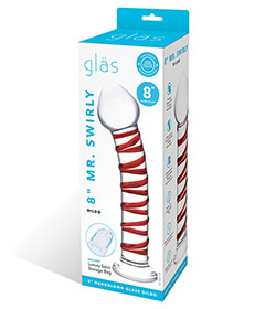 Glas 8in Mr Swirly Dildo