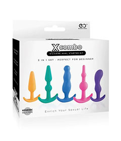 X Combo  5Pc Silicone Butt Plug Set