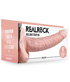 Realrock Hollow Strapon 9 Inch Flesh