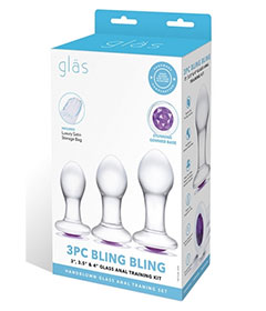 Glas 3pc Bling Anal Training Kit